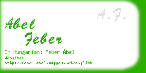 abel feber business card